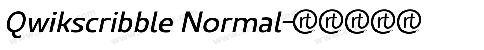 Qwikscribble Normal字体转换